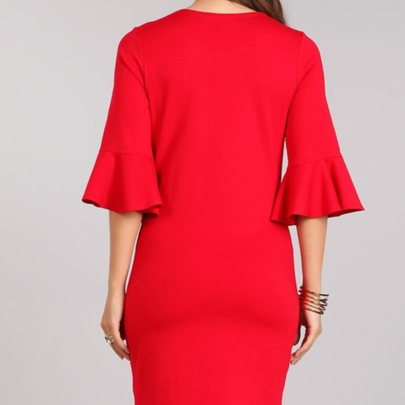 🌺HOST PICK🌺 Red Knit Maternity Dress- ONE LEFT - Picture 4 of 8